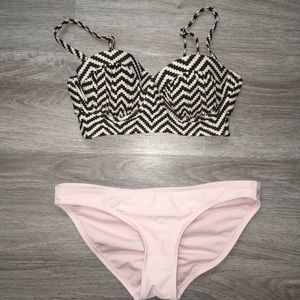 Zig Zag Bikini Top & Pink Bottoms